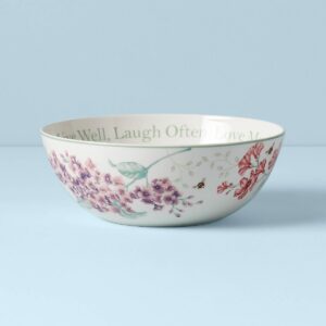 Floral Quote Porcelain Serving Bowl