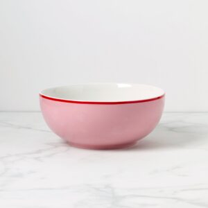 Pink Accent Serving Bowl