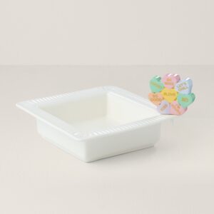 Square Serving Bowl with Heart Candy Accent Set